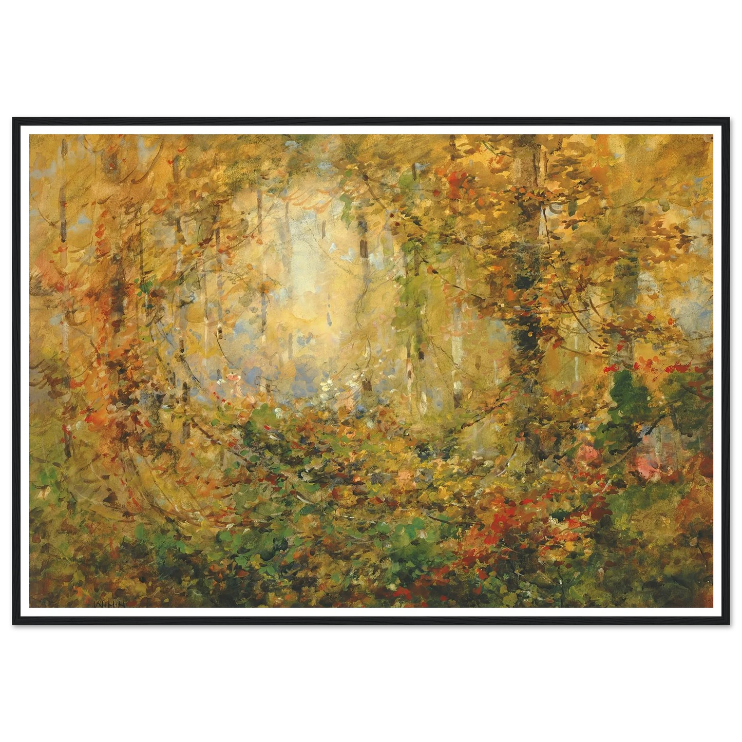 Autumn Tangle (1920) Art Print | William Henry Holmes - Framed Poster - 30x40 cm / 12x16″ - Black frame
