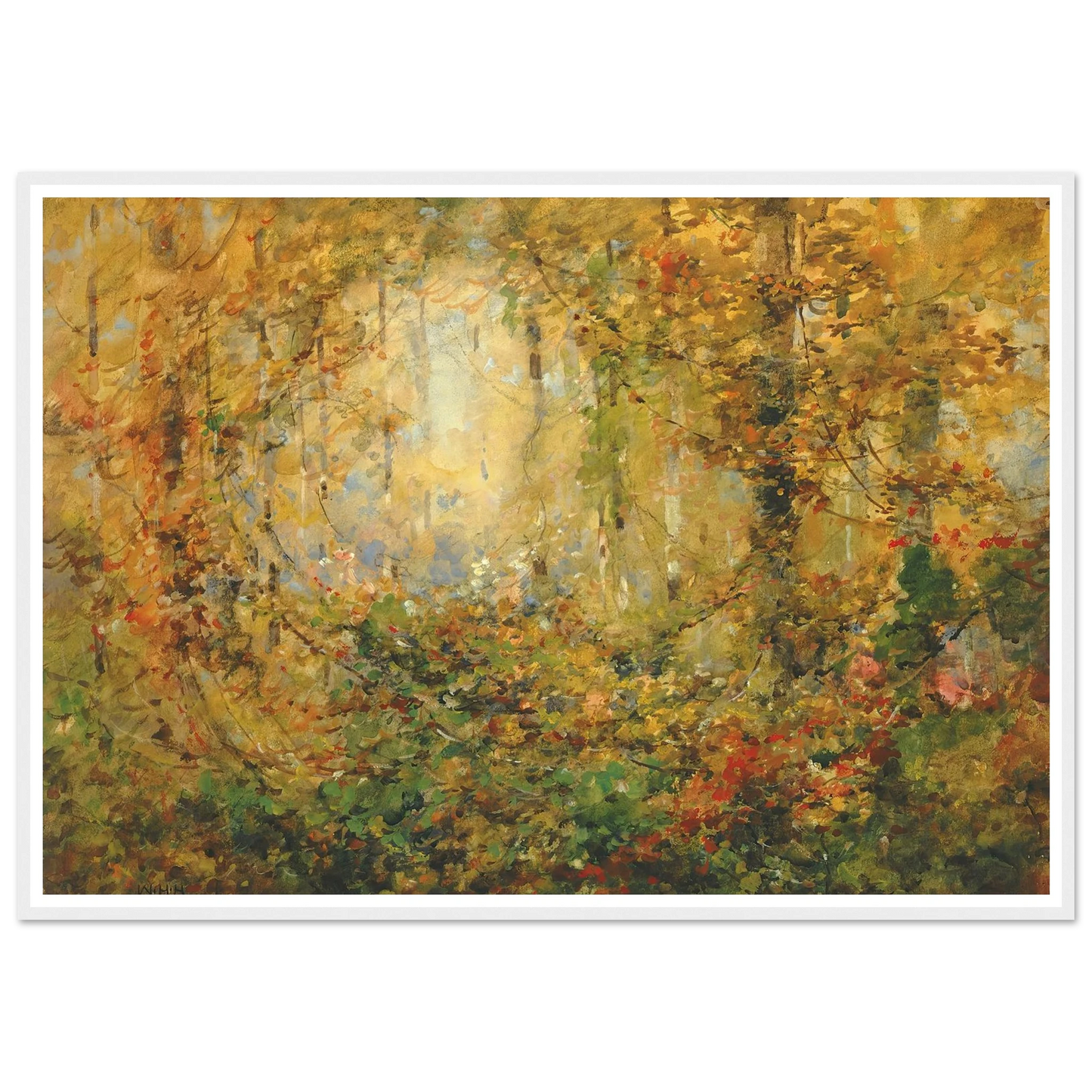 Autumn Tangle (1920) Art Print | William Henry Holmes - Framed Poster - 30x40 cm / 12x16″ - Black frame