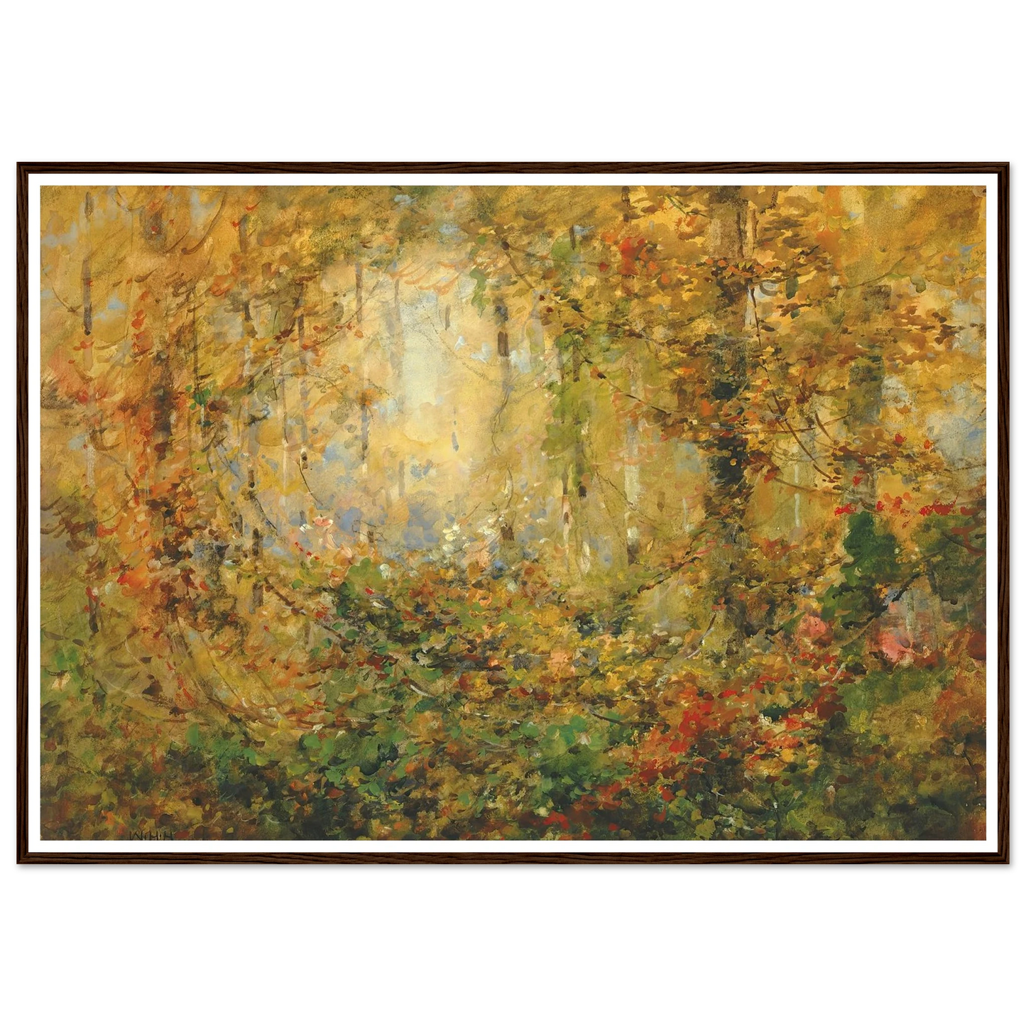 Autumn Tangle (1920) Art Print | William Henry Holmes - Framed Poster - 30x40 cm / 12x16″ - Black frame