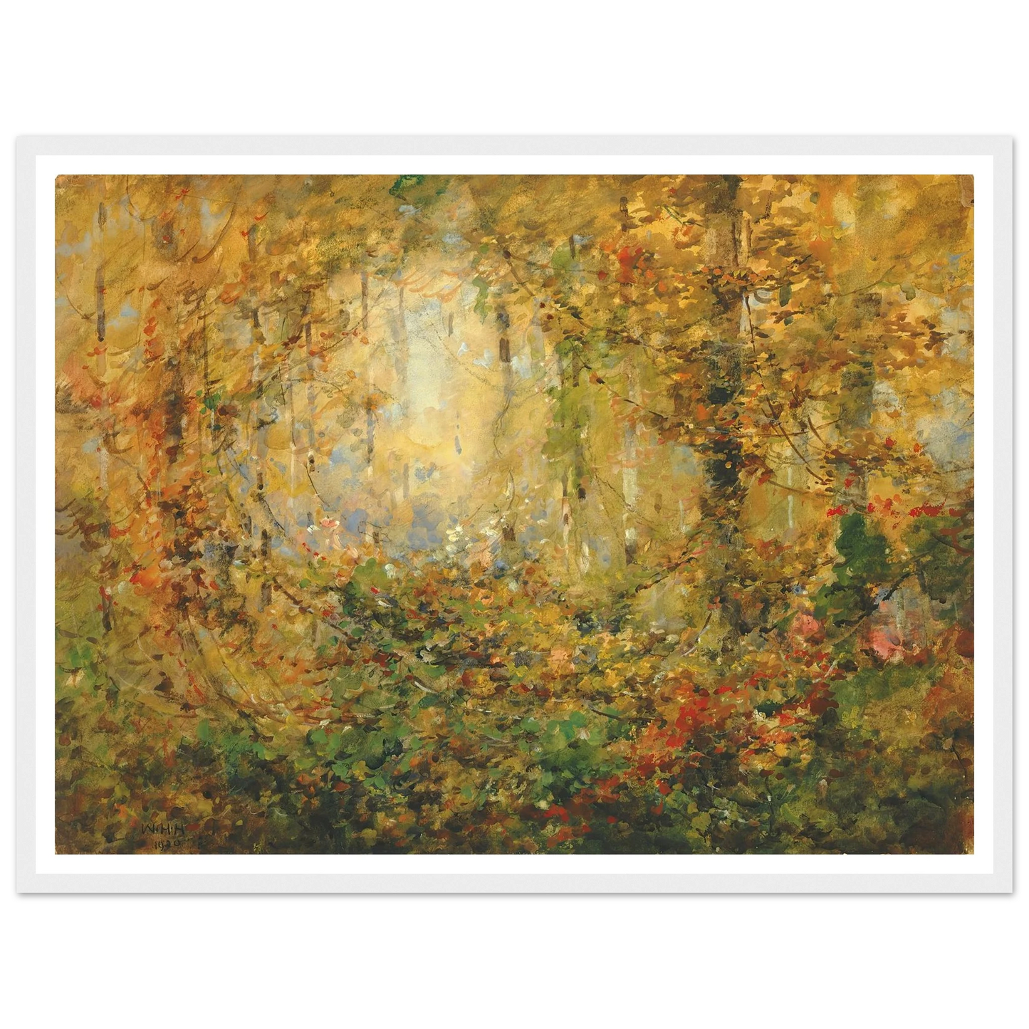 Autumn Tangle (1920) Art Print | William Henry Holmes - Framed Poster - 30x40 cm / 12x16″ - Black frame