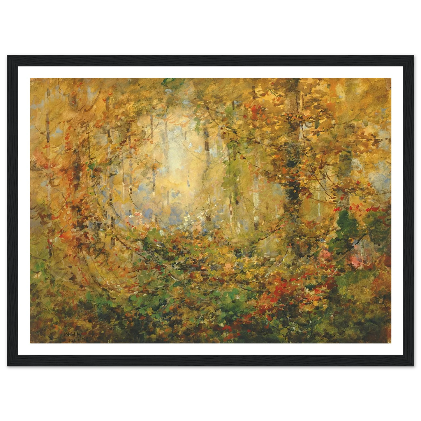 Autumn Tangle (1920) Art Print | William Henry Holmes - Framed Poster - 30x40 cm / 12x16″ - Black frame