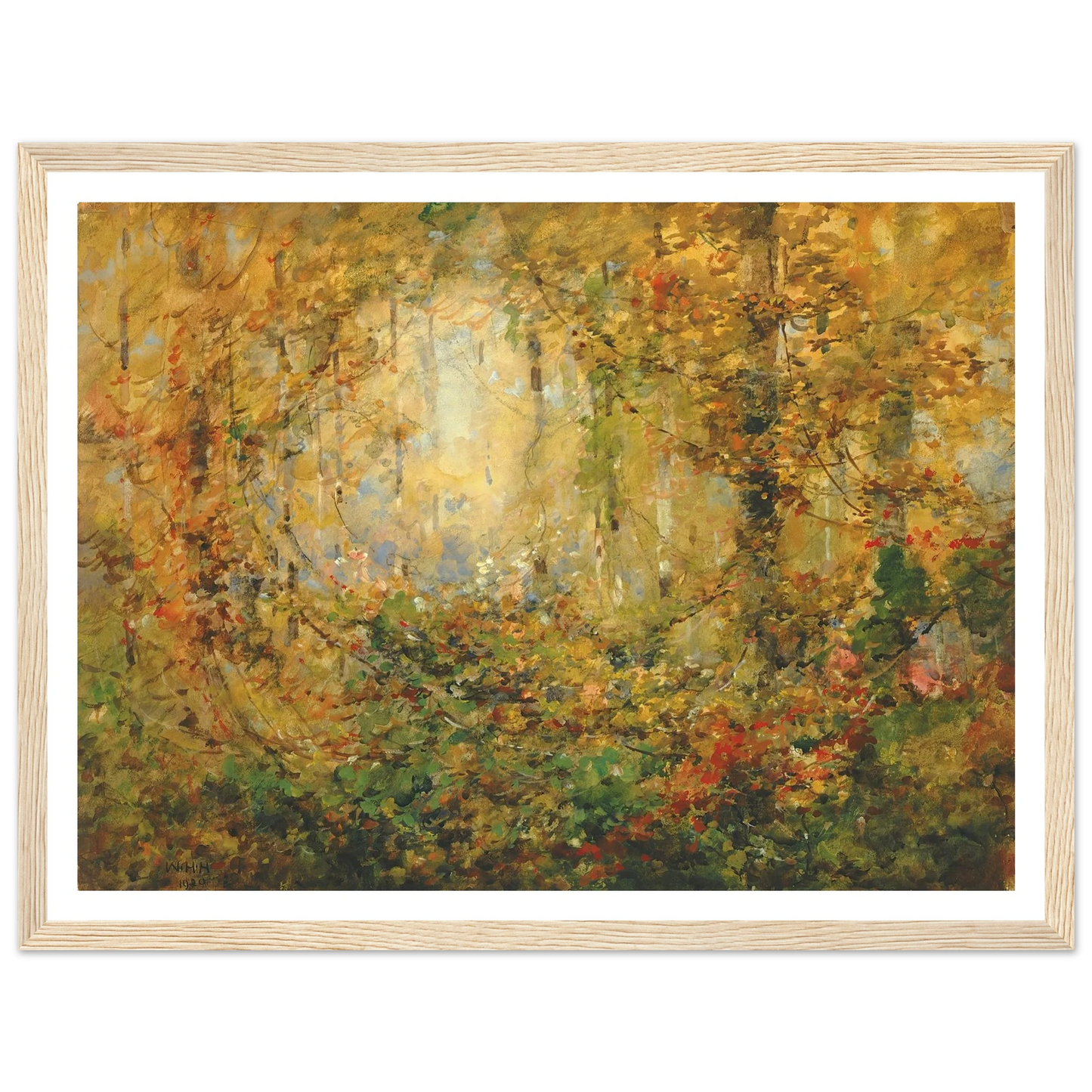 Autumn Tangle (1920) Art Print | William Henry Holmes - Framed Poster - 30x40 cm / 12x16″ - Black frame