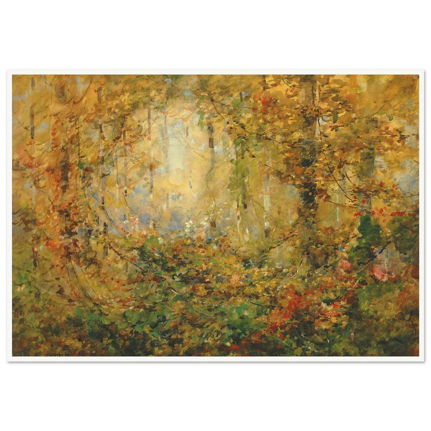 Autumn Tangle (1920) Art Print | William Henry Holmes - Framed Poster - 30x40 cm / 12x16″ - Black frame