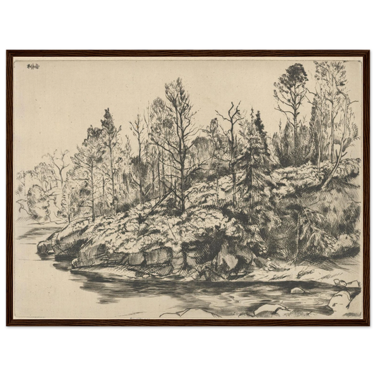 Autumnal Point (between 1900 and 1925) Art Print | Ernest Haskell - Framed Poster - 30x40 cm / 12x16″ - Black frame