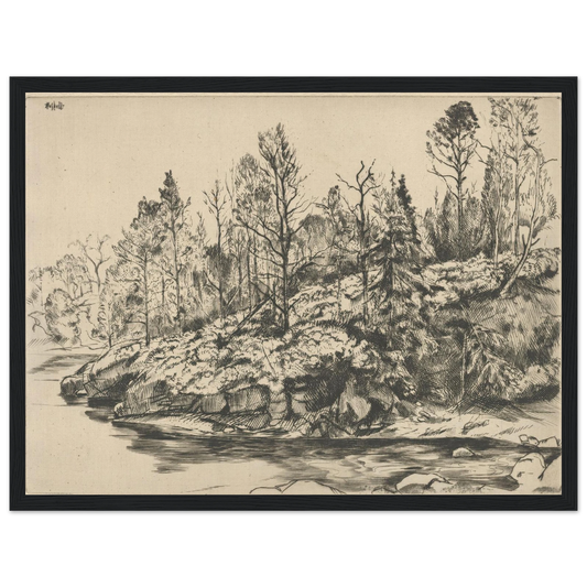 Autumnal Point (between 1900 and 1925) Art Print | Ernest Haskell - Framed Poster - 30x40 cm / 12x16″ - Black frame