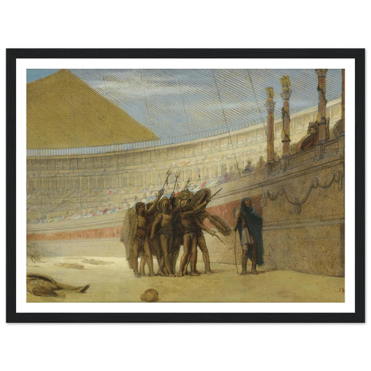 Ave Caesar, morituri te salutant Art Print | Jean Leon Gerome - Framed Poster - 30x40 cm / 12x16″ - Black frame