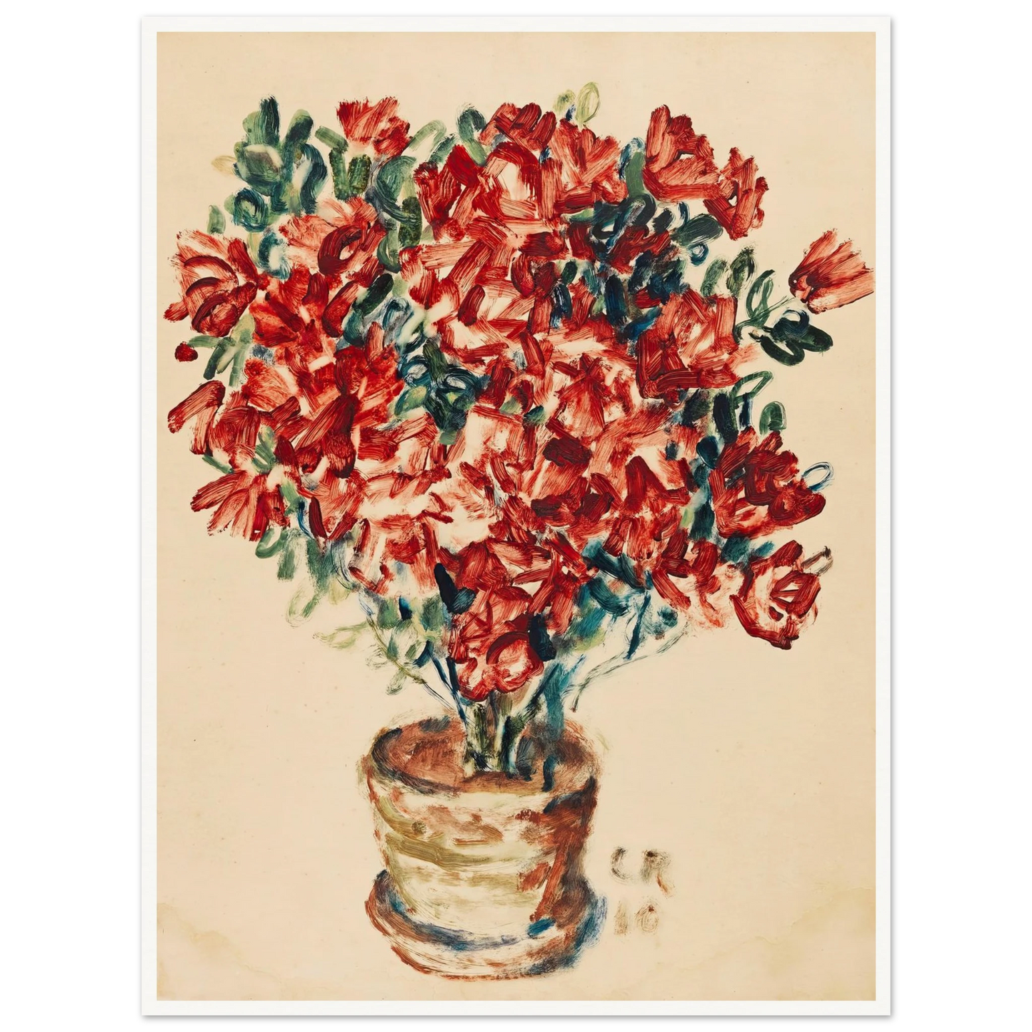 Azalee (1910) Art Print | Christian Rohlfs - Framed Poster - 30x40 cm / 12x16″ - Black frame