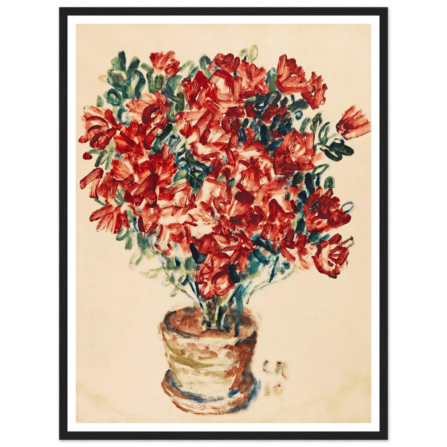 Azalee (1910) Art Print | Christian Rohlfs - Framed Poster - 30x40 cm / 12x16″ - Black frame