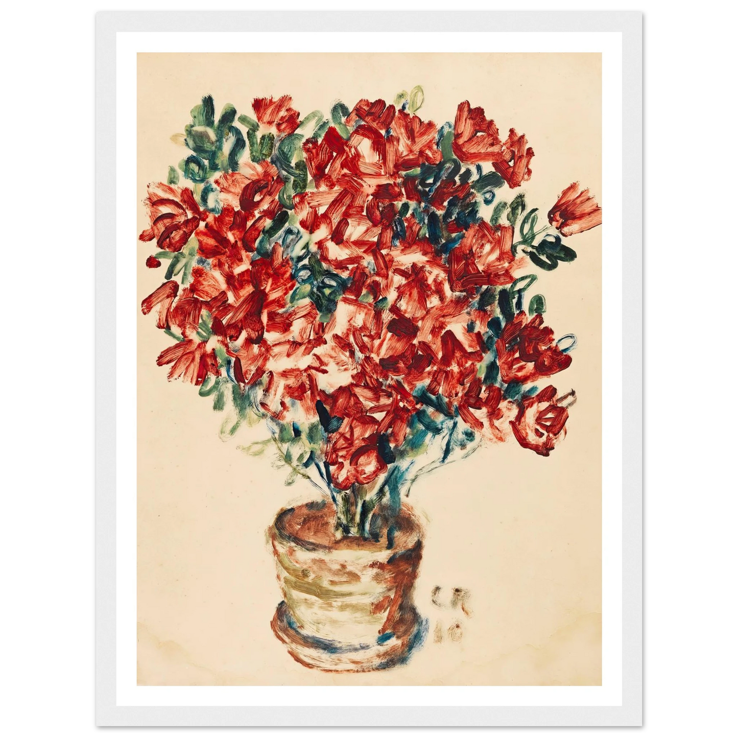 Azalee (1910) Art Print | Christian Rohlfs - Framed Poster - 30x40 cm / 12x16″ - Black frame