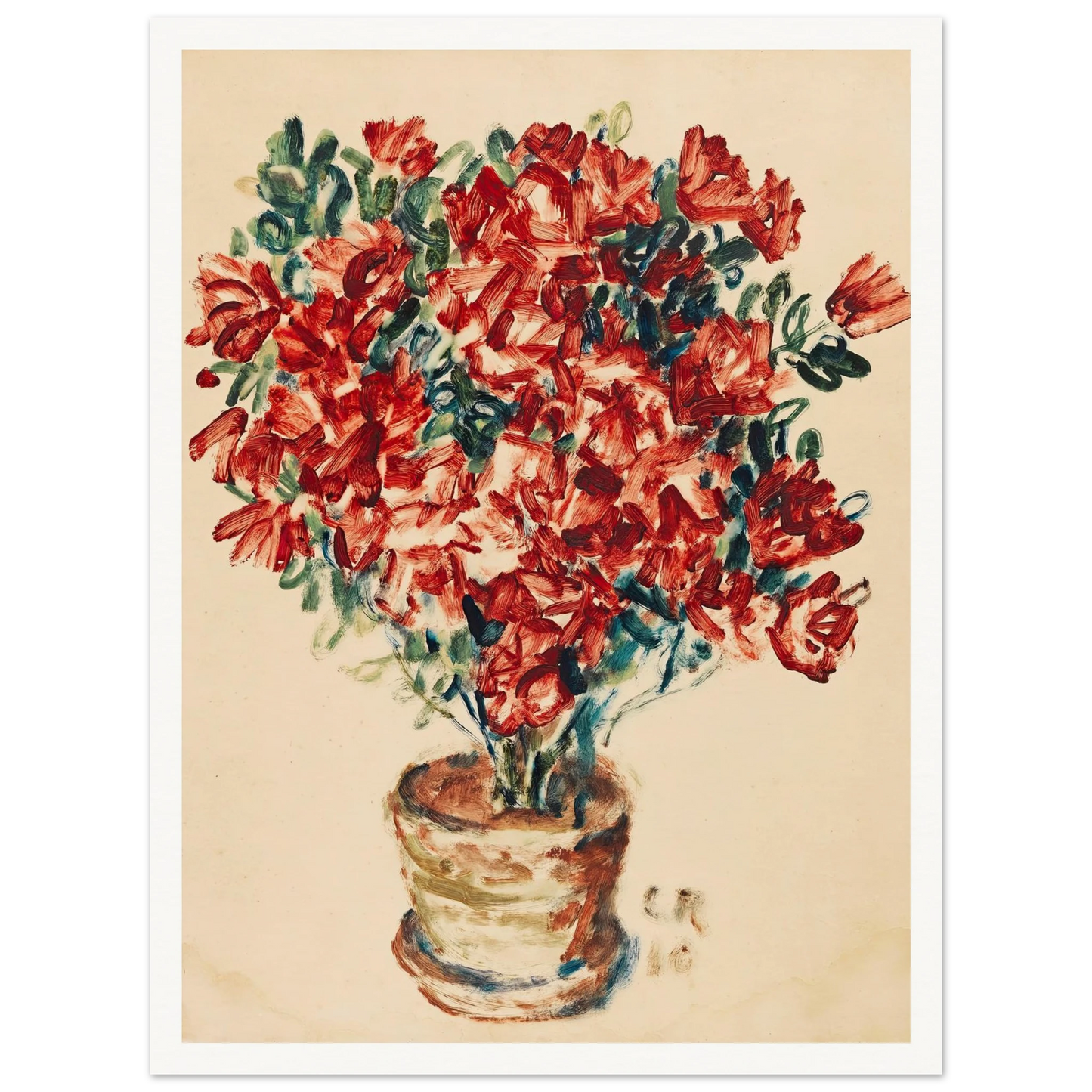 Azalee (1910) Art Print | Christian Rohlfs - Framed Poster - 30x40 cm / 12x16″ - Black frame