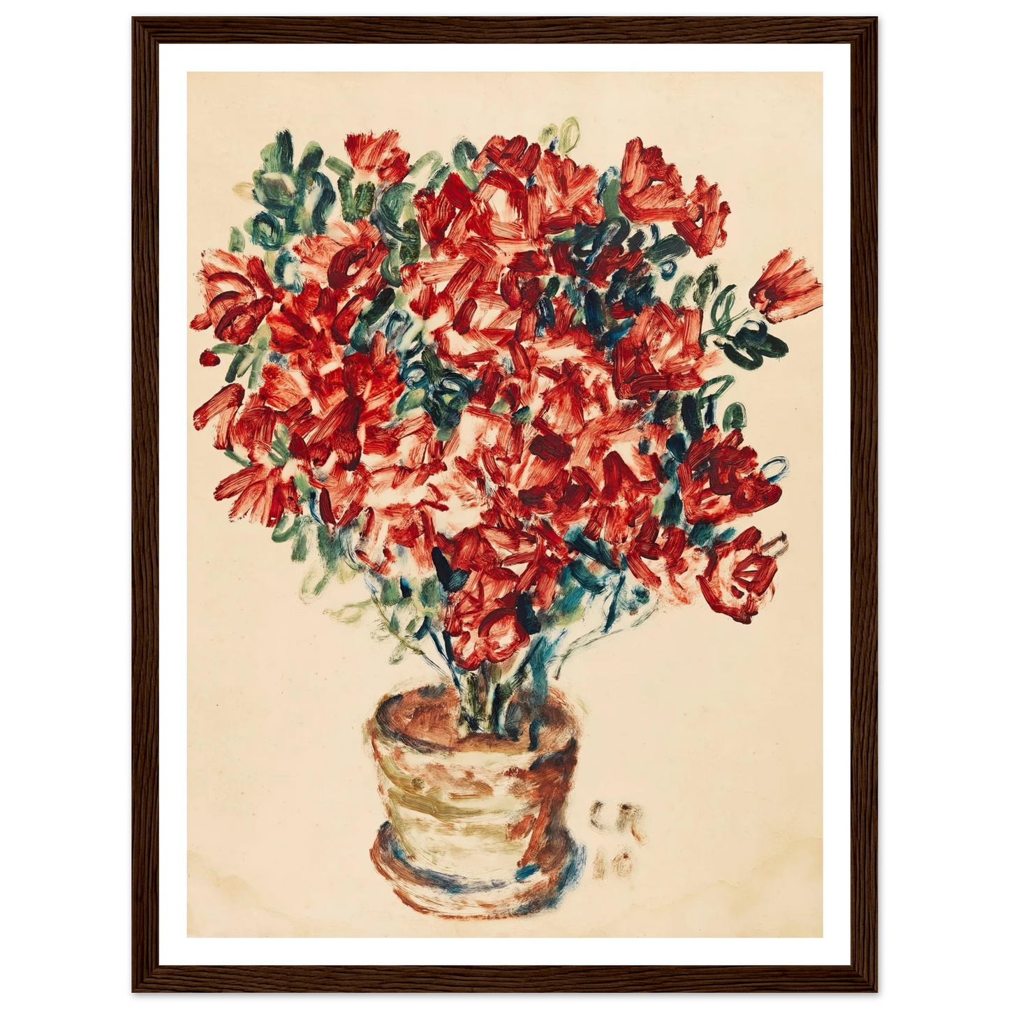 Azalee (1910) Art Print | Christian Rohlfs - Framed Poster - 30x40 cm / 12x16″ - Black frame