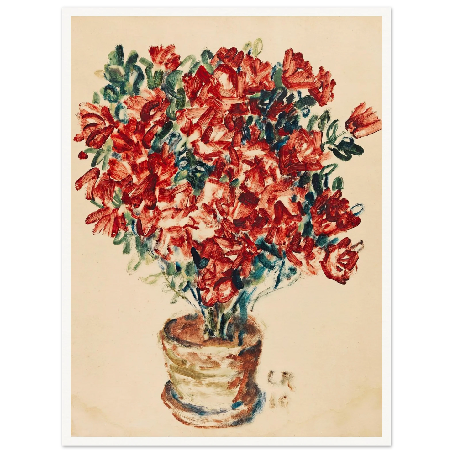 Azalee (1910) Art Print | Christian Rohlfs - Framed Poster - 30x40 cm / 12x16″ - Black frame