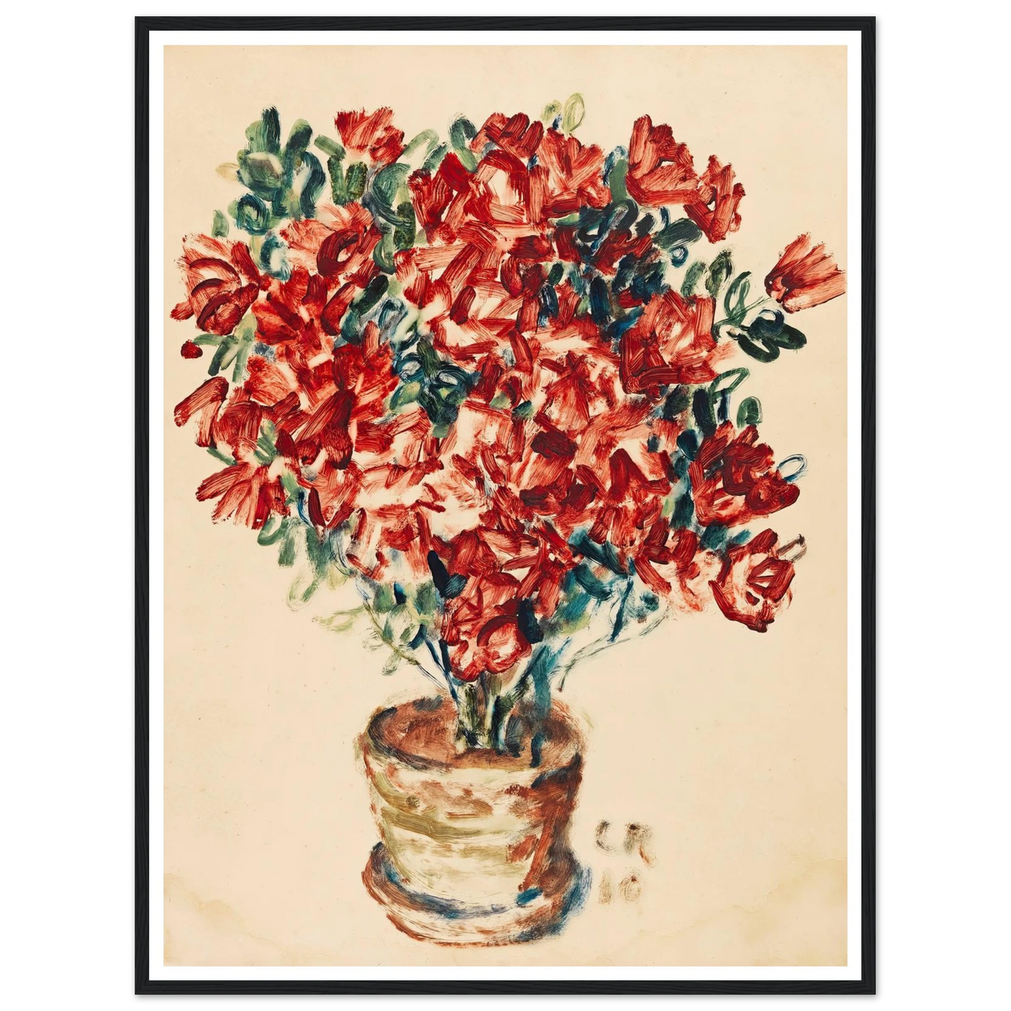 Azalee (1910) Art Print | Christian Rohlfs - Framed Poster - 30x40 cm / 12x16″ - Black frame