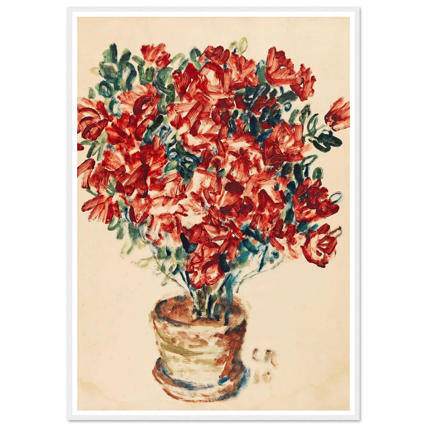 Azalee (1910) Art Print | Christian Rohlfs - Framed Poster - 30x40 cm / 12x16″ - Black frame