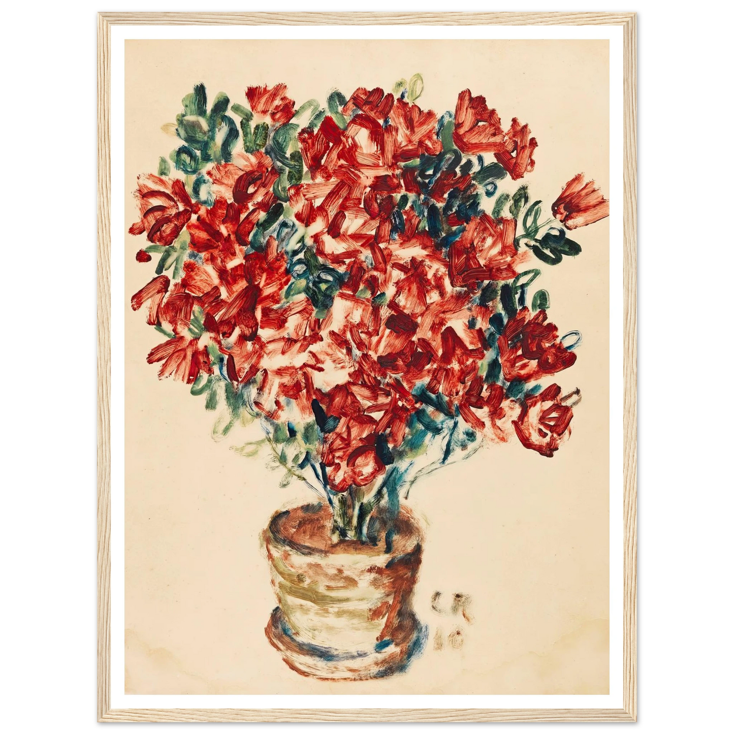 Azalee (1910) Art Print | Christian Rohlfs - Framed Poster - 30x40 cm / 12x16″ - Black frame