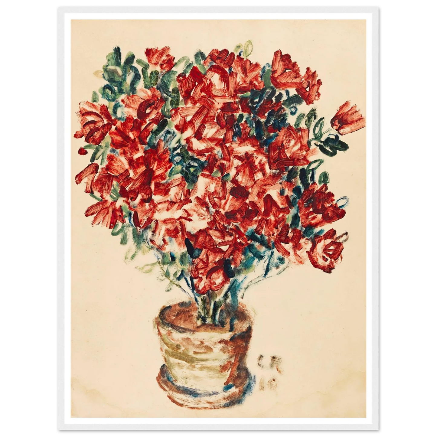 Azalee (1910) Art Print | Christian Rohlfs - Framed Poster - 30x40 cm / 12x16″ - Black frame