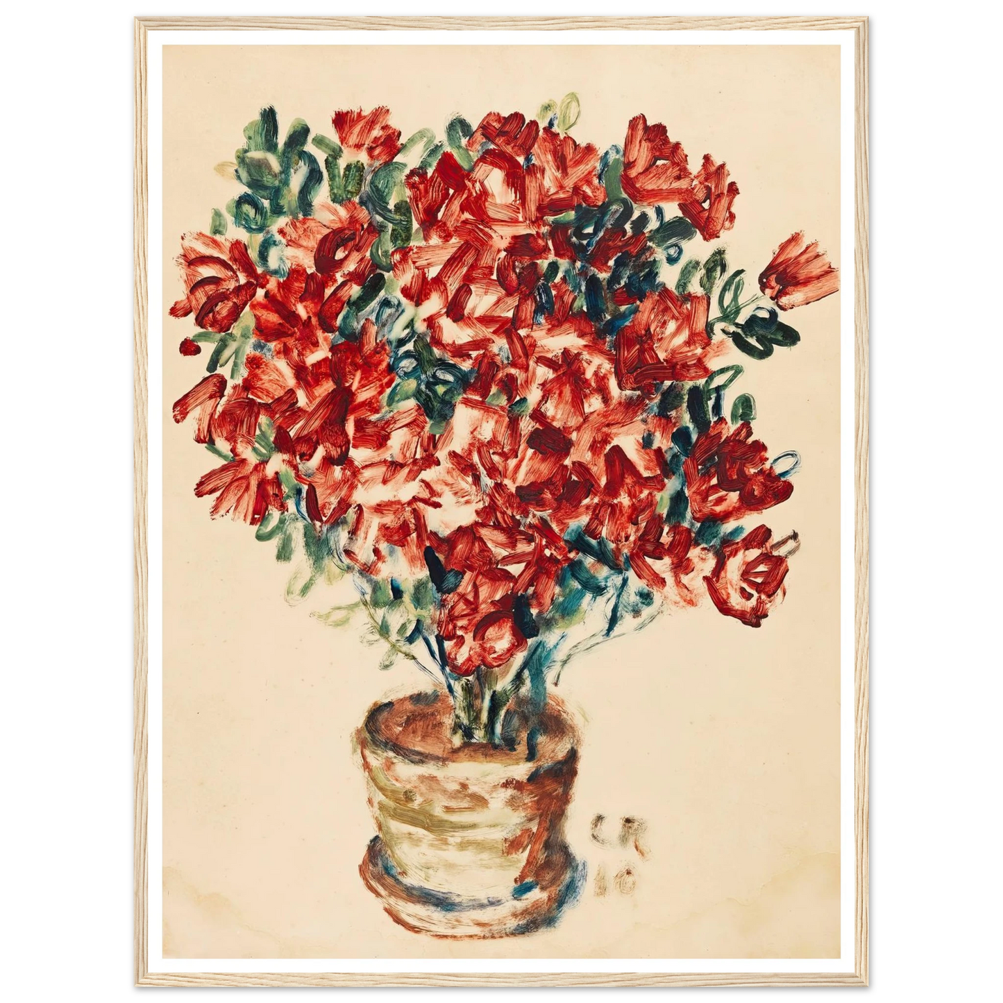 Azalee (1910) Art Print | Christian Rohlfs - Framed Poster - 30x40 cm / 12x16″ - Black frame