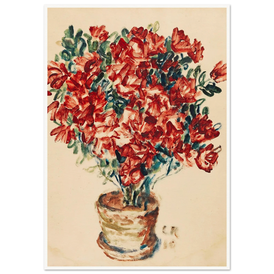 Azalee (1910) Art Print | Christian Rohlfs - Framed Poster - 30x40 cm / 12x16″ - Black frame