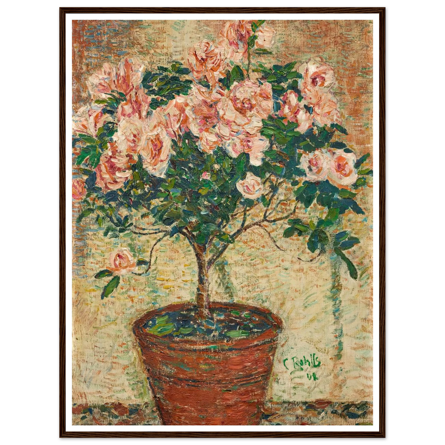 Azaleen-Stämmchen (1902) Art Print | Christian Rohlfs - Framed Poster - 30x40 cm / 12x16″ - Black frame