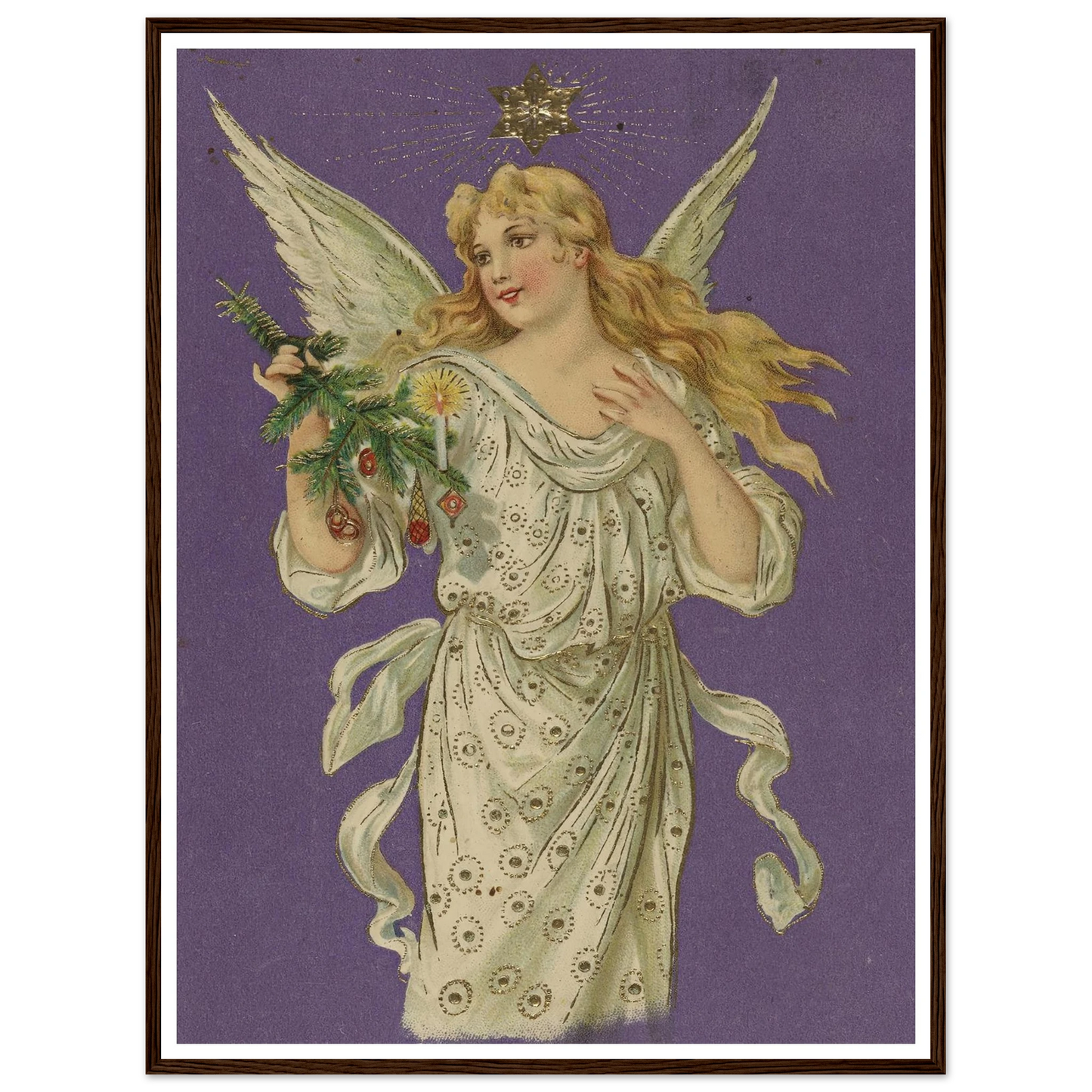 Azure Winged Messenger - Framed Poster - 30x40 cm / 12x16″ - Black frame