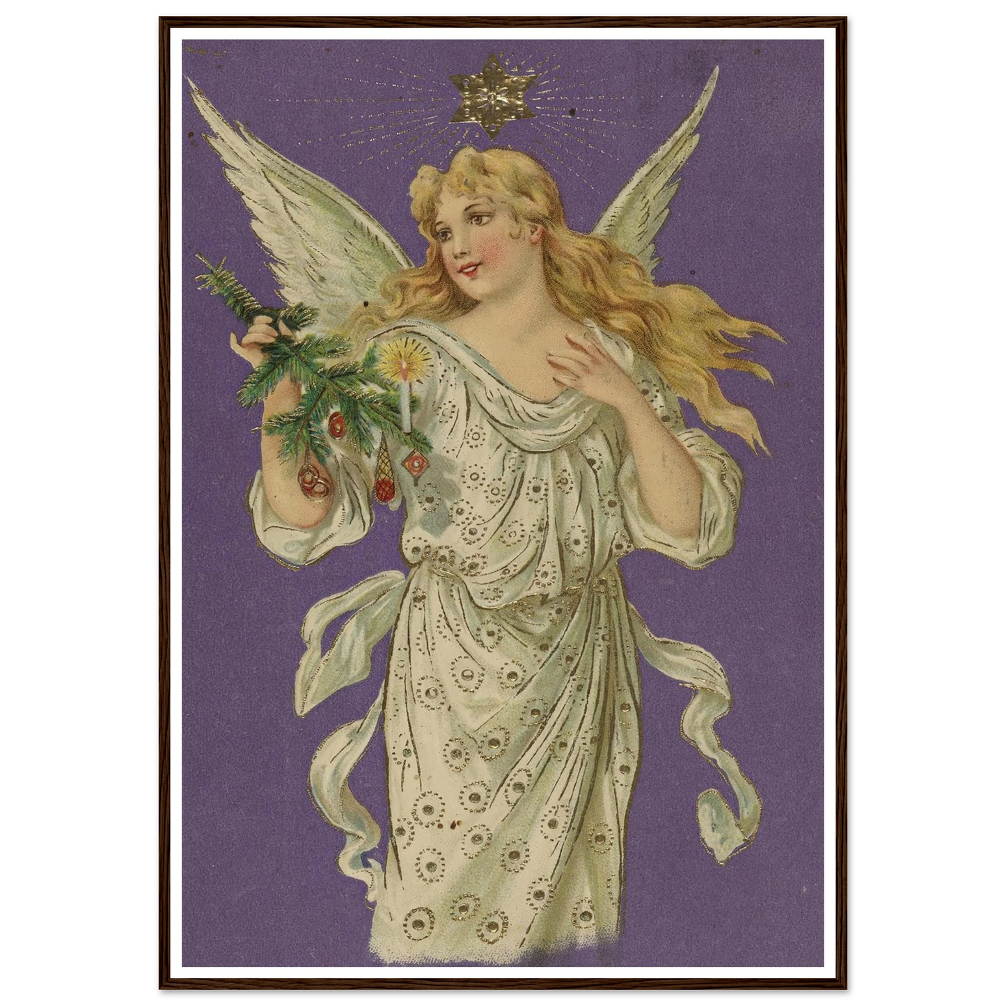 Azure Winged Messenger - Framed Poster - 30x40 cm / 12x16″ - Black frame