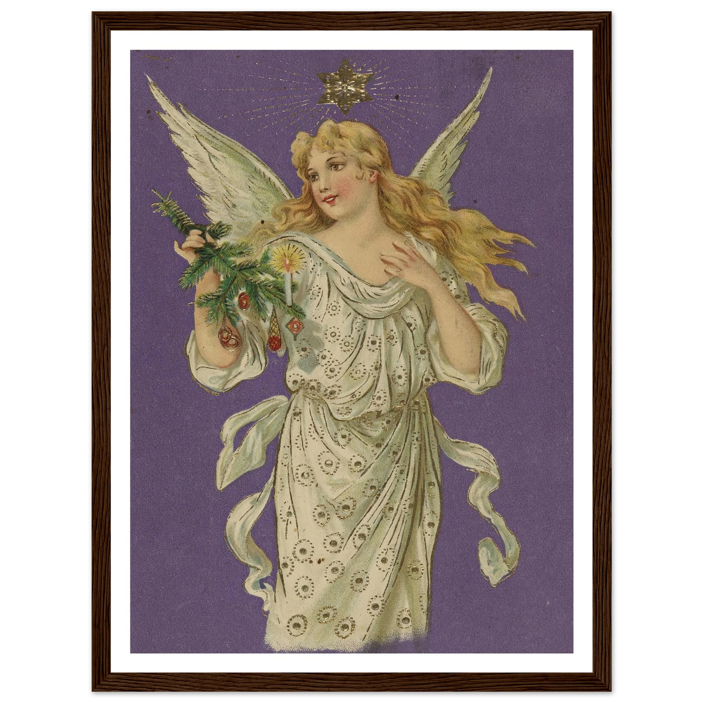 Azure Winged Messenger - Framed Poster - 30x40 cm / 12x16″ - Black frame