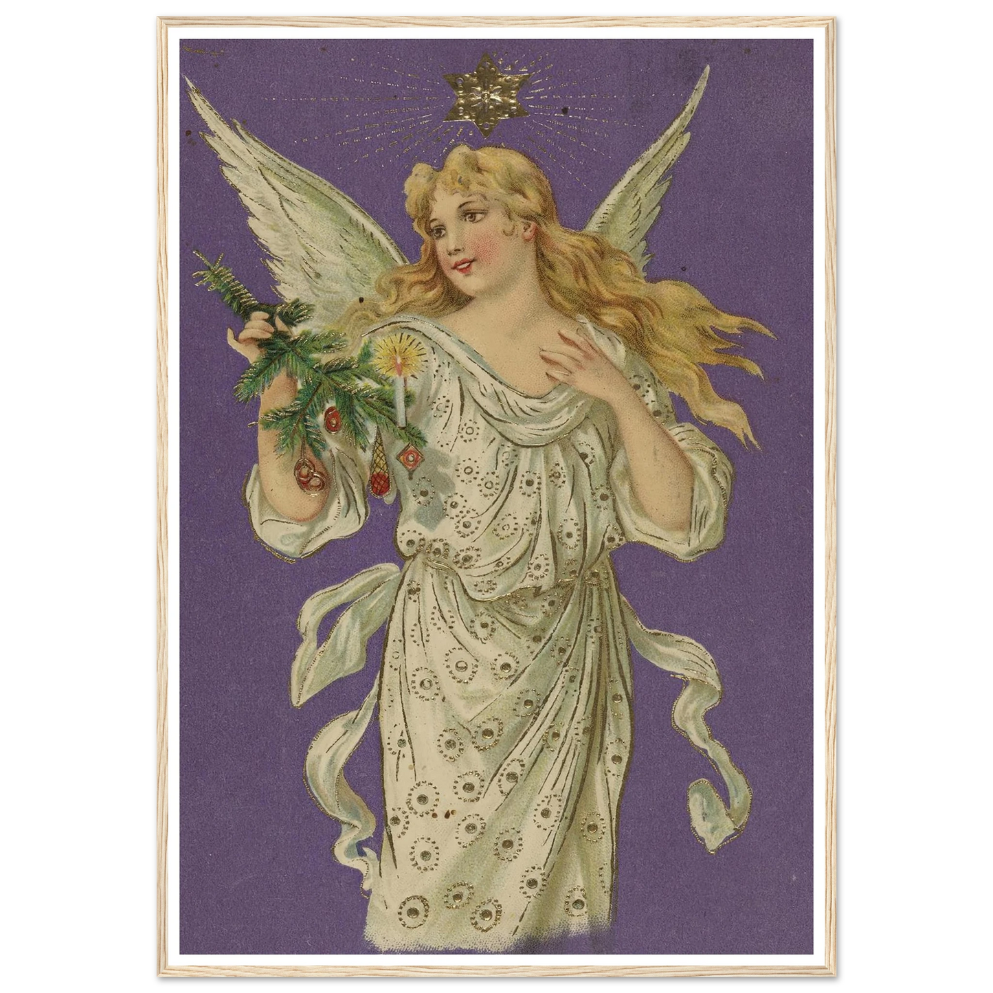 Azure Winged Messenger - Framed Poster - 30x40 cm / 12x16″ - Black frame