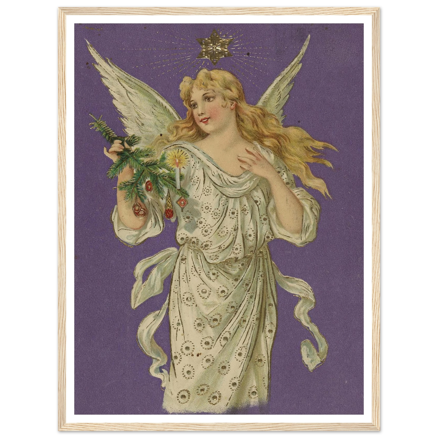 Azure Winged Messenger - Framed Poster - 30x40 cm / 12x16″ - Black frame