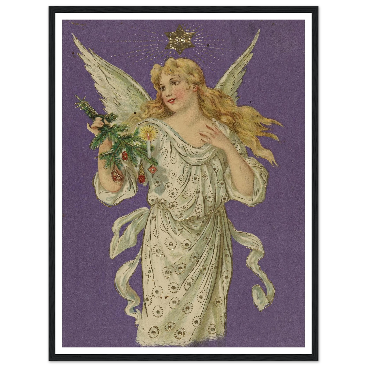 Azure Winged Messenger - Framed Poster - 30x40 cm / 12x16″ - Black frame