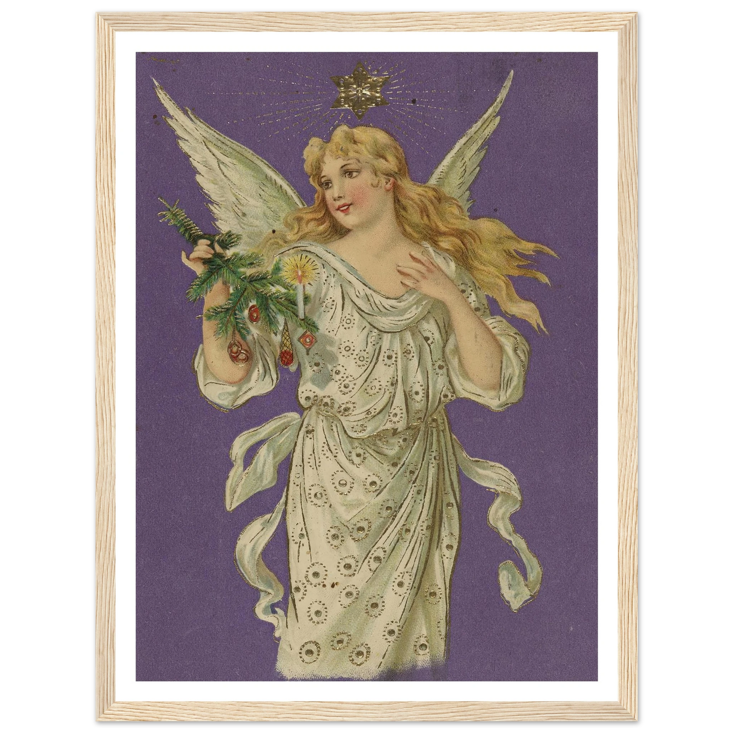 Azure Winged Messenger - Framed Poster - 30x40 cm / 12x16″ - Black frame