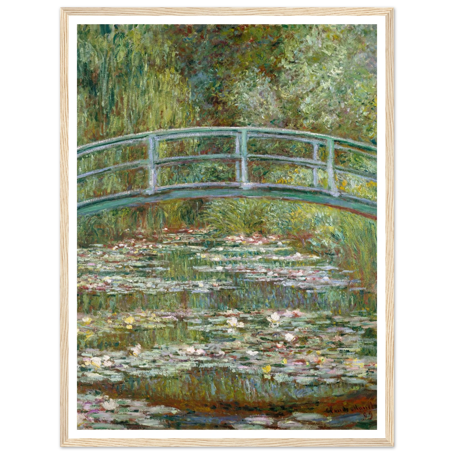 Bridge over a Pond of Water Lilies (1899) Art Print | Claude Monet-Quipham Collections