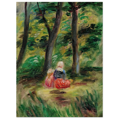Femme Et Enfant Dans Un Paysage Art Print | Pierre Auguste Renoir-Quipham Collections