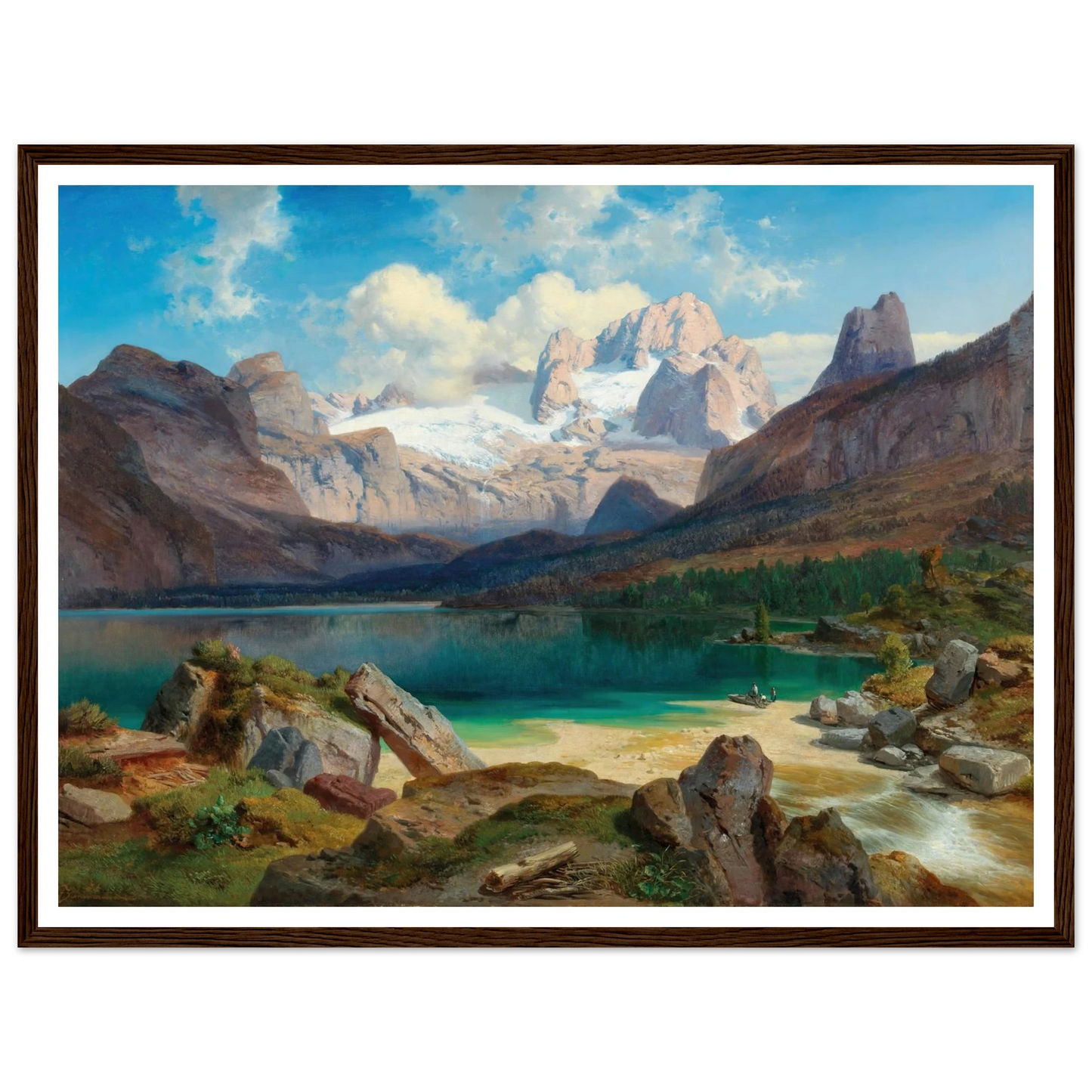 Lake Gosau With A View Of The Dachstein Massif Art Print | Albert Zimmermann-Quipham Collections
