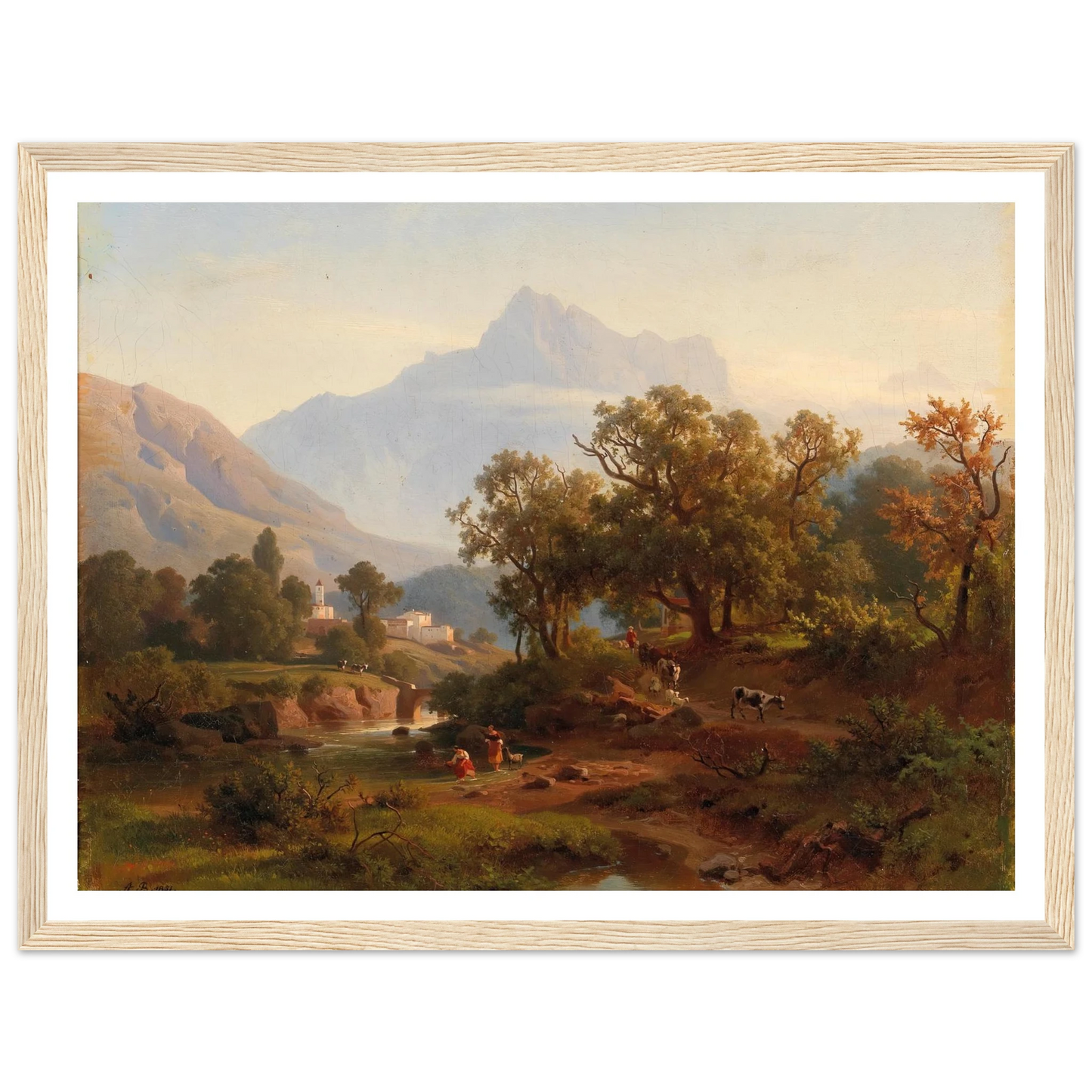 Region In South Tyrol–landscape In The Morning Light Art Print | August Behrendsen-Quipham Collections