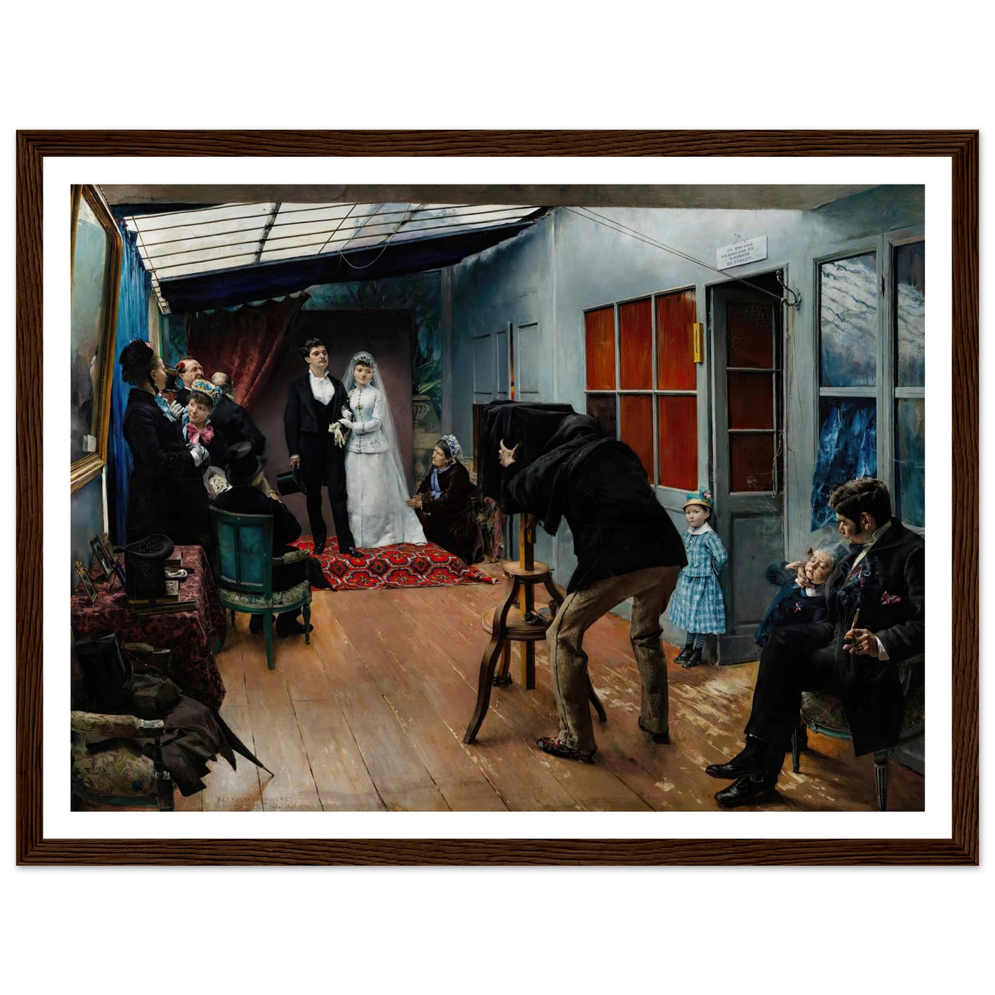 Wedding in the Photographer’s Studio (1879) Art Print | Pascal Adolphe Jean Dagnan Bouveret-Quipham Collections