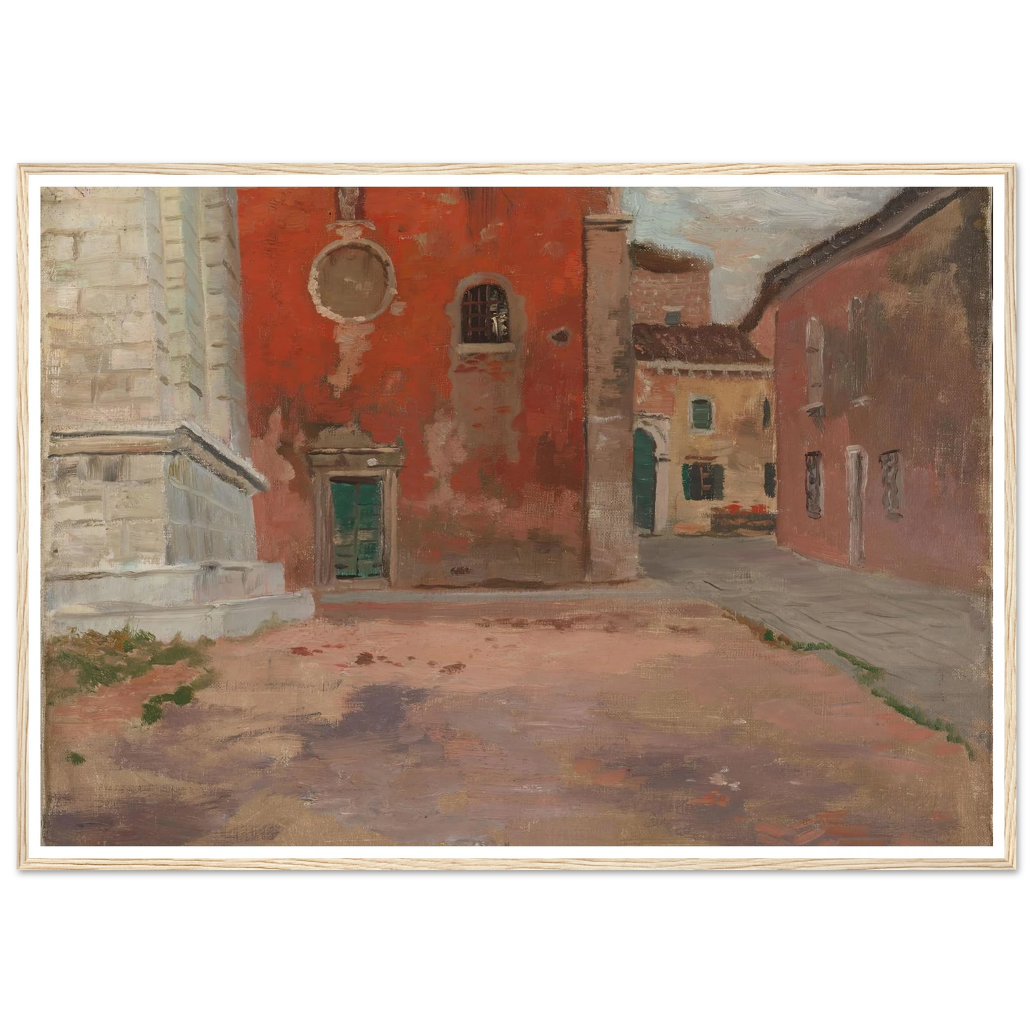 Red Church Wall in Venice (1894) Art Print | Frits Thaulow-Quipham Collections
