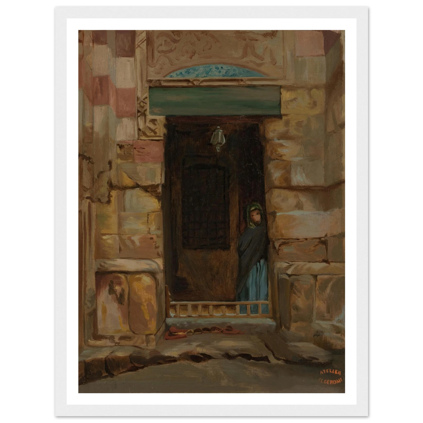 Arab Woman in a Doorway (1870) Art Print | Jean Leon Gerome-Quipham Collections