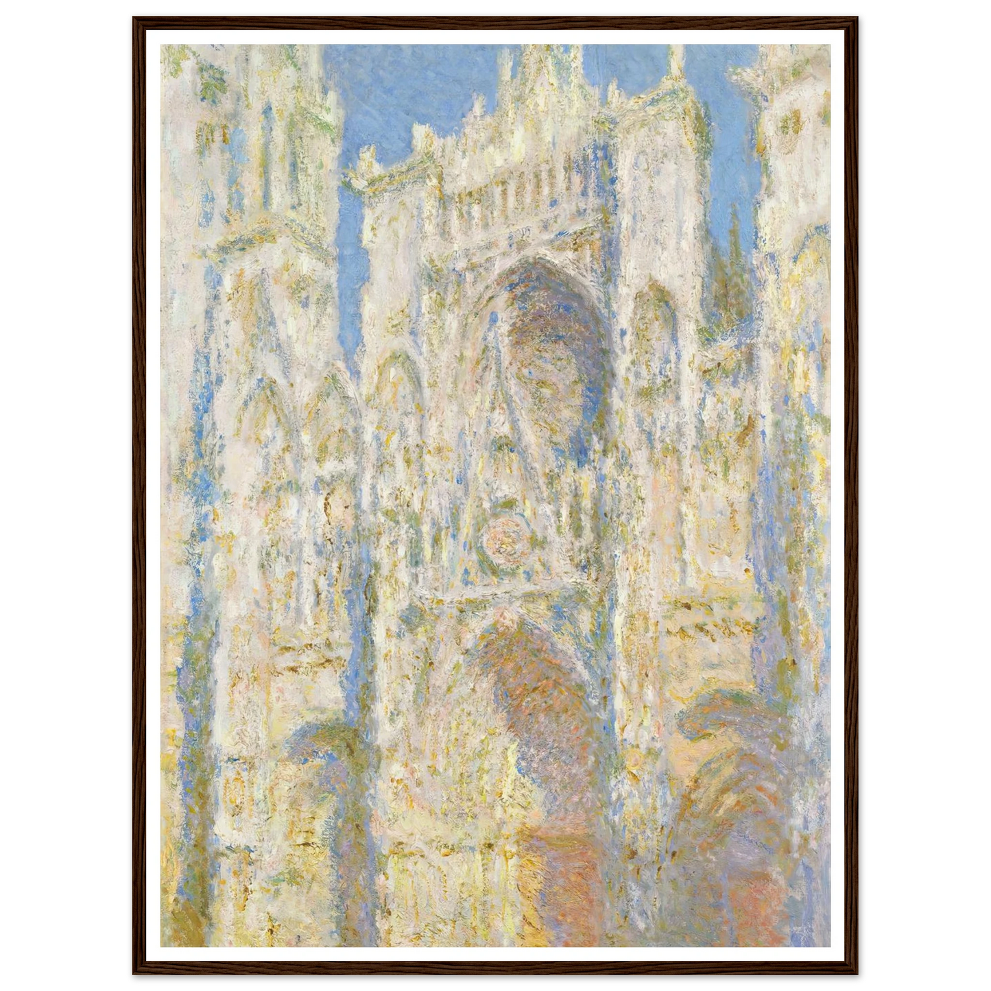 Rouen Cathedral, West Façade, Sunlight (1894) Art Print | Claude Monet-Quipham Collections
