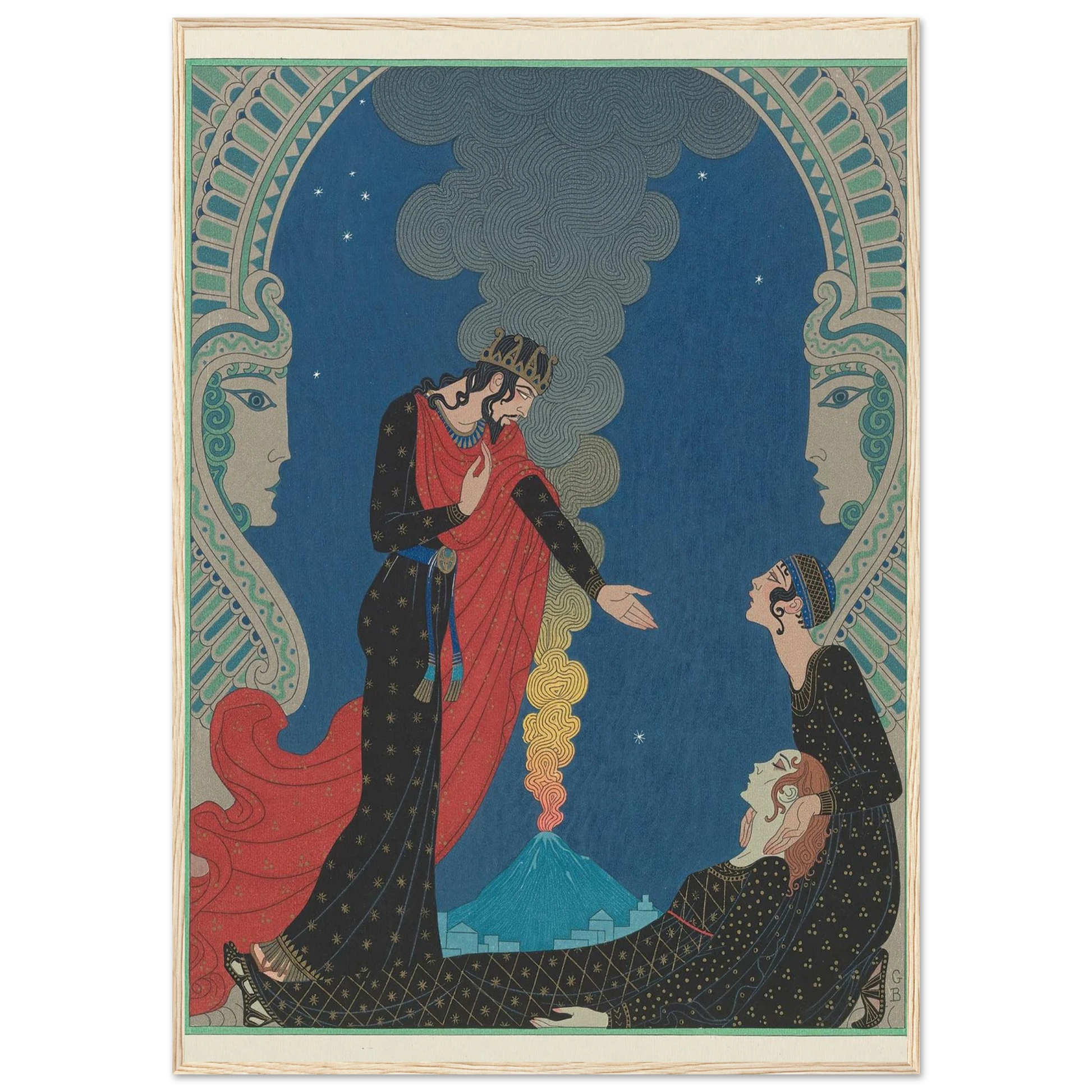 Empedocles and Panthea (1929) Art Print | George Barbier-Quipham Collections