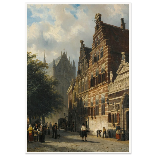 The Kerkgracht In Leiden (1857) Art Print | Cornelis Springer-Quipham Collections