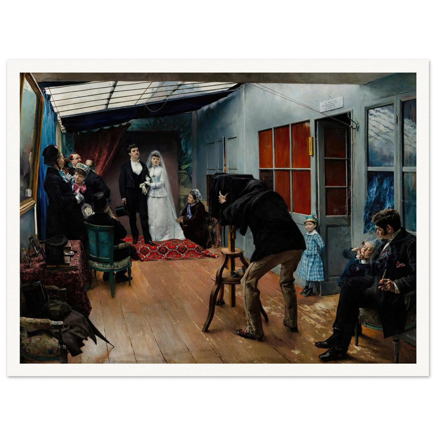 Wedding in the Photographer’s Studio (1879) Art Print | Pascal Adolphe Jean Dagnan Bouveret-Quipham Collections