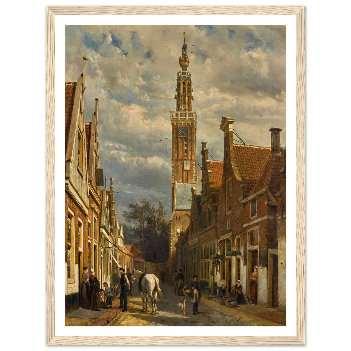 The carillon tower in Edam (1879) Art Print | Cornelis Springer-Quipham Collections