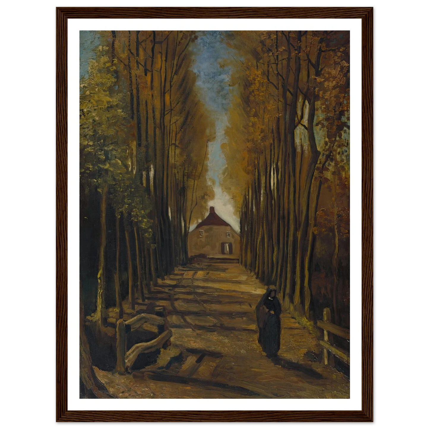 Avenue of Poplars in Autumn (1884) Art Print | Vincent van Gogh-Quipham Collections