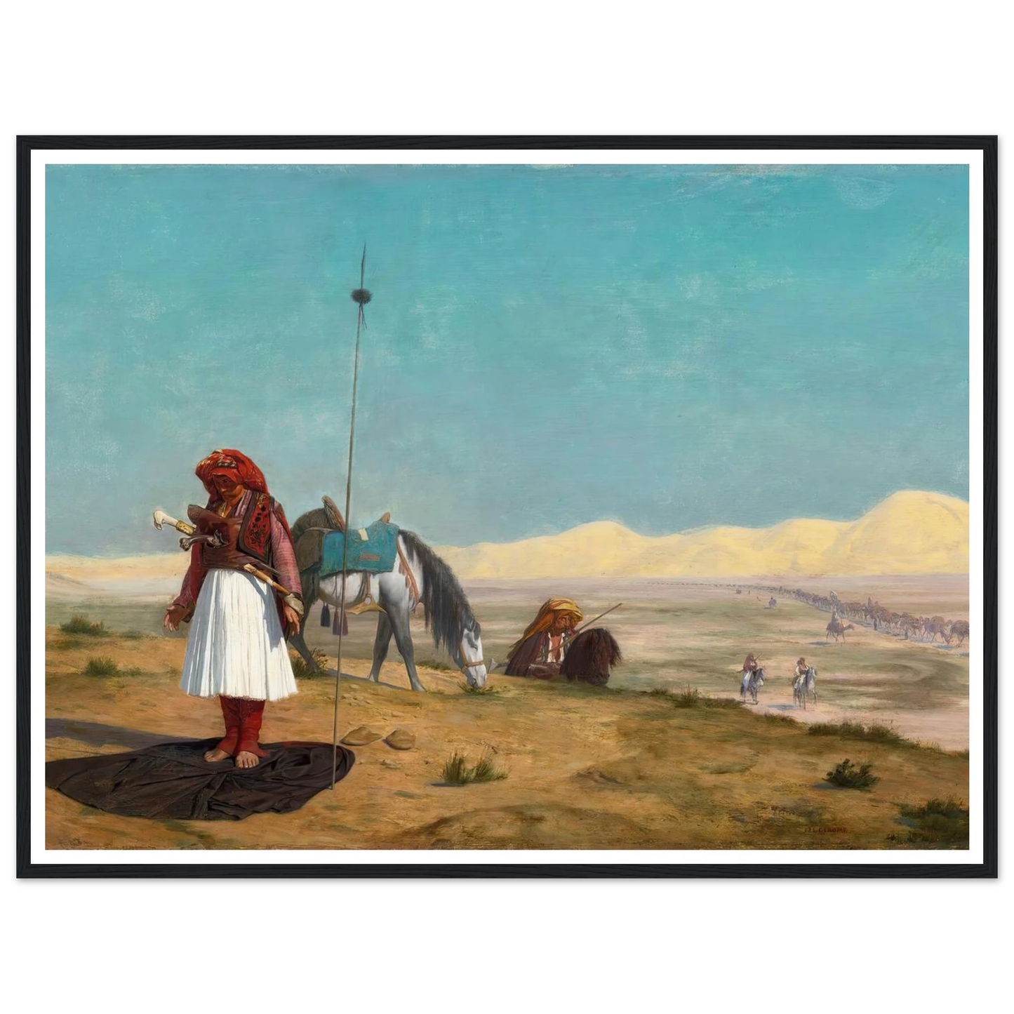 La Prière Dans Le Désert Art Print | Jean Leon Gerome-Quipham Collections