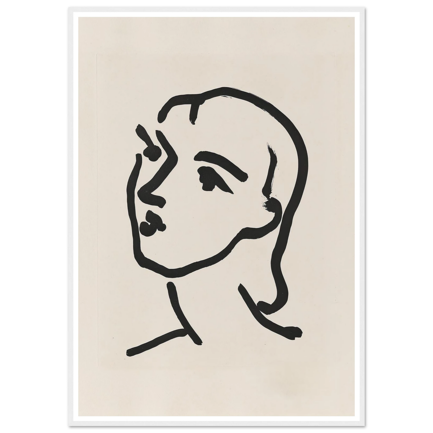 Nadia aux cheveux lisses (1948) Art Print | Henri Matisse-Quipham Collections