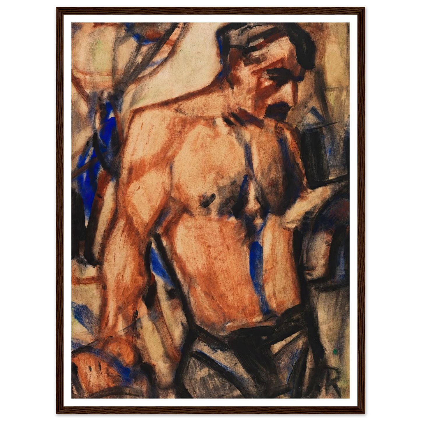 Arbeiter mit nacktem Oberkörper (1920-30) Art Print | Christian Rohlfs-Quipham Collections
