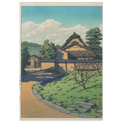 Horyuji Nishisato (The West Village, Horyuji Temple) (1956) Art Print | Kawase Hasui-Quipham Collections