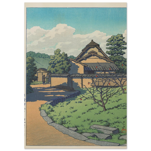 Horyuji Nishisato (The West Village, Horyuji Temple) (1956) Art Print | Kawase Hasui-Quipham Collections
