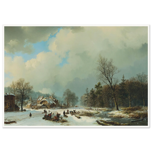 Winter scene (1831) Art Print | Barend Cornelis Koekkoek-Quipham Collections
