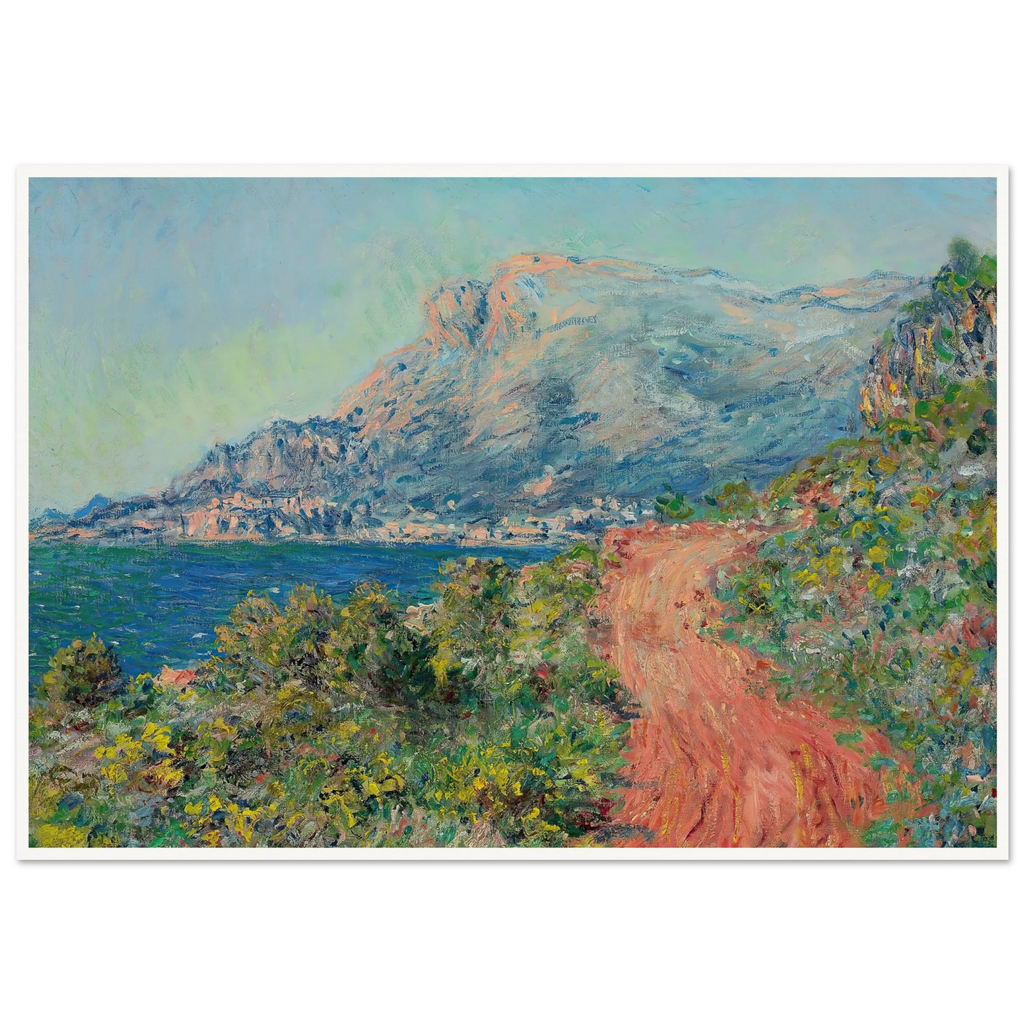 La route rouge près de Menton (1884) Art Print | Claude Monet-Quipham Collections